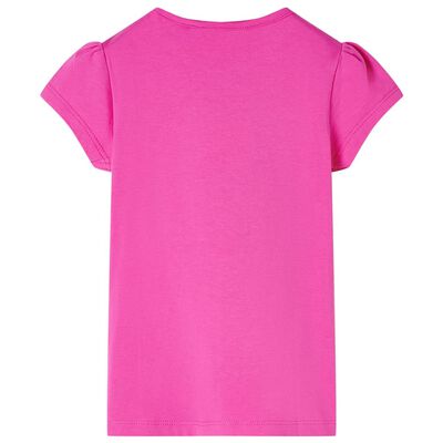 Dětské tričko s nabíranými rukávy tmavě růžové 92