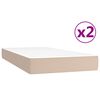 vidaXL Box spring postel s matrac&iacute; cappuccino 200 x 200 cm uměl&aacute; kůže