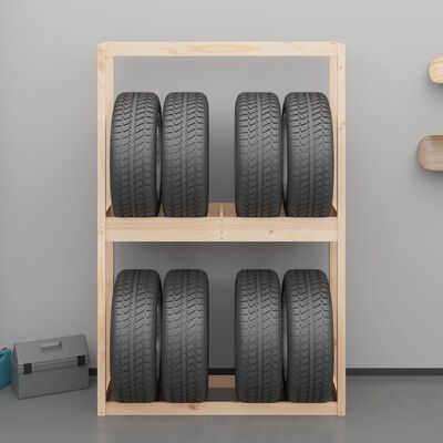 vidaXL Stojan na pneumatiky 120 x 40 x 180 cm masivní borové dřevo