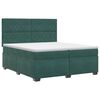 vidaXL Postel boxspring s matrac&iacute; Tmavě zelen&aacute; 200 x 200 cm Samet