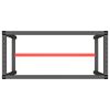 vidaXL Rám pracovního stolu matně černý a červený 110 x 50 x 79 cm kov