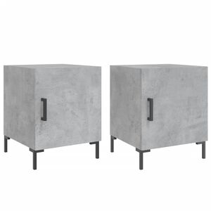 vidaXL Nočn&iacute; stolky 2 ks betonově &scaron;ed&eacute; 40x40x50 cm kompozitn&iacute; dřevo