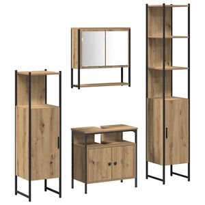 vidaXL Sada koupelnov&eacute;ho n&aacute;bytku 4 ks Artisanov&yacute; dub