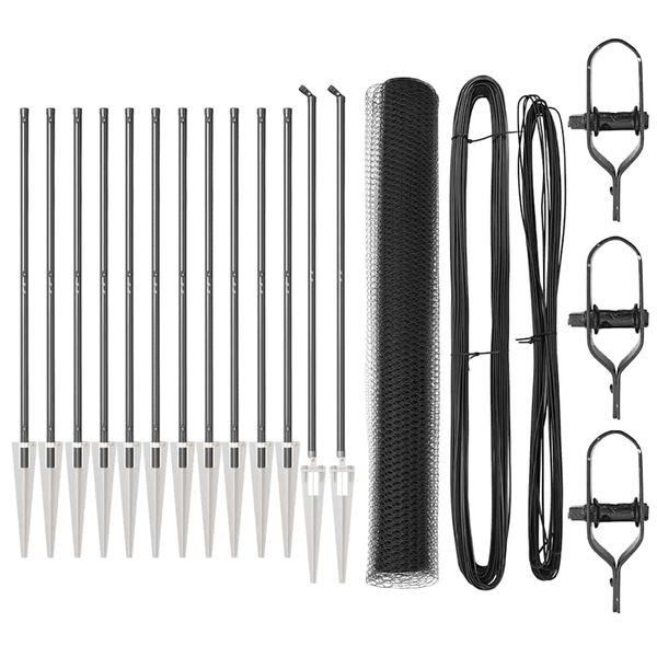 vidaXL Plotov&yacute; sloupek. &Scaron;ed&aacute; 25 x 1,2 m (13 mm s&iacute;ť) Ocel