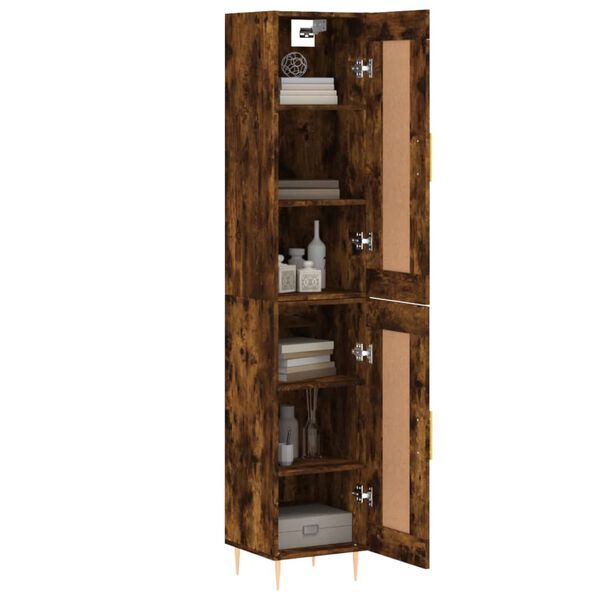 vidaXL Skř&iacute;ň highboard kouřov&yacute; dub 34,5 x 34 x 180 cm kompozitn&iacute; dřevo