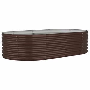 vidaXL Vyv&yacute;&scaron;en&yacute; z&aacute;hon pozinkovan&aacute; ocel 152x80x36 cm hněd&yacute;