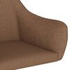 vidaXL Otočn&aacute; kancel&aacute;řsk&aacute; židle hněd&aacute; textil