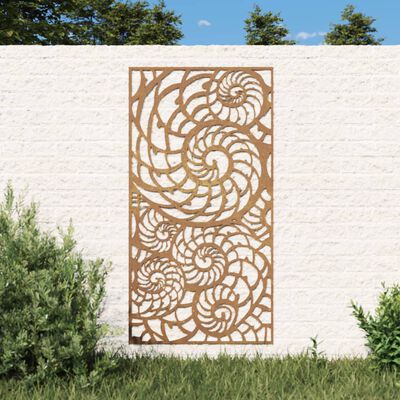 vidaXL Zahradní nástěnná dekorace 105 x 55 cm cortenová ocel Ulita
