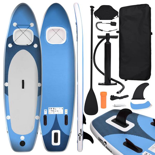 vidaXL Nafukovací SUP paddleboard s příslušenstvím modrý 300x76x10 cm