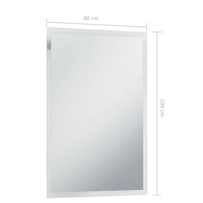 vidaXL Koupelnové nástěnné zrcadlo s LED osvětlením 60 x 100 cm