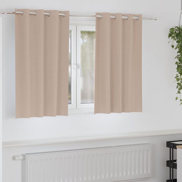 vidaXL Z&aacute;věsy na zatemněn&iacute; s kroužky 2 pcs Taupe 140 x 140 cm