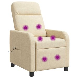vidaXL Mas&aacute;žn&iacute; polohovac&iacute; křeslo Kr&eacute;mov&aacute; Textil