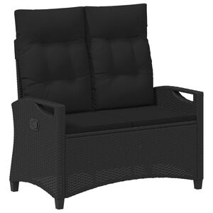 vidaXL Zahradn&iacute; lavice Čern&aacute; 105 x 60 x 112 cm Ocel a polyester