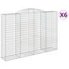 vidaXL Klenut&eacute; gabionov&eacute; ko&scaron;e 6 ks 300x50x200/220cm pozinkovan&eacute; železo