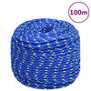 vidaXL Lodn&iacute; lano modr&eacute; 10 mm 100 m polypropylen