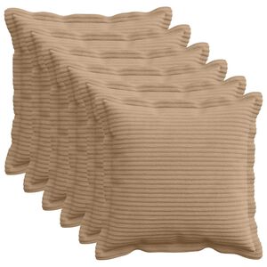 vidaXL Povlak na pol&scaron;t&aacute;ř 6 ks HOUTEN Hněd&aacute; 30 x 30 cm man&scaron;estr