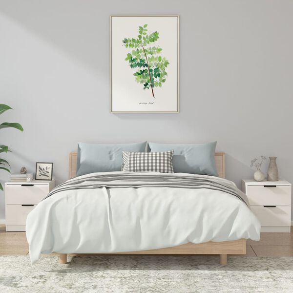 vidaXL Noční stolky 2 ks bílé s vysokým leskem kompozitní dřevo