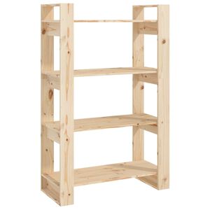 vidaXL Knihovna / dělicí stěna 80 x 35 x 125 cm masivní borovice