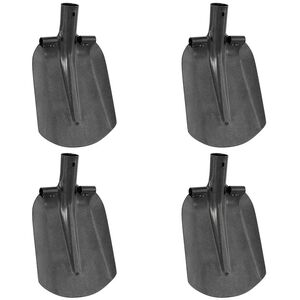 vidaXL Hlava lopaty 4 pcs Stř&iacute;brn&aacute; 33 x 21 cm Pr&aacute;&scaron;kově lakovan&aacute; ocel