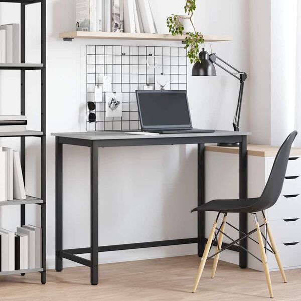 vidaXL stůl &Scaron;ed&aacute; Sonoma 80 x 50 x 76,5 cm Inžen&yacute;rsk&eacute; dřevo a ocel