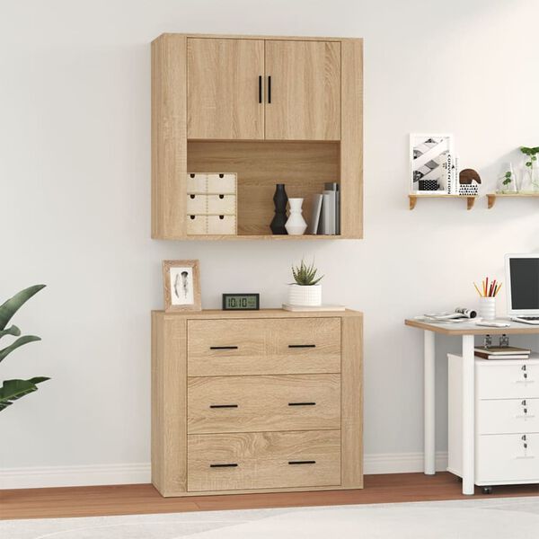 vidaXL Skř&iacute;ň highboard dub sonoma kompozitn&iacute; dřevo