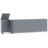 vidaXL Box na 6 popelnic &scaron;ed&yacute; 414 x 79 x 117 cm ocel