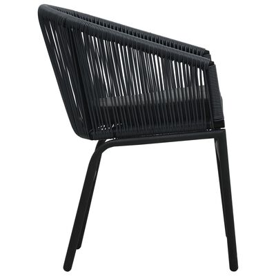 vidaXL Zahradní židle 2 ks černé PE ratan
