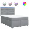vidaXL Box spring postel s matrac&iacute; světle &scaron;ed&aacute; 160 x 200 cm textil