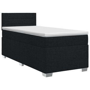 vidaXL Postel boxspring s matrac&iacute; s čelo Čern&aacute; 80 x 200 cm Textil