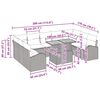 vidaXL Sada zahradních pohovek s polštářem 10 pcs Šedá