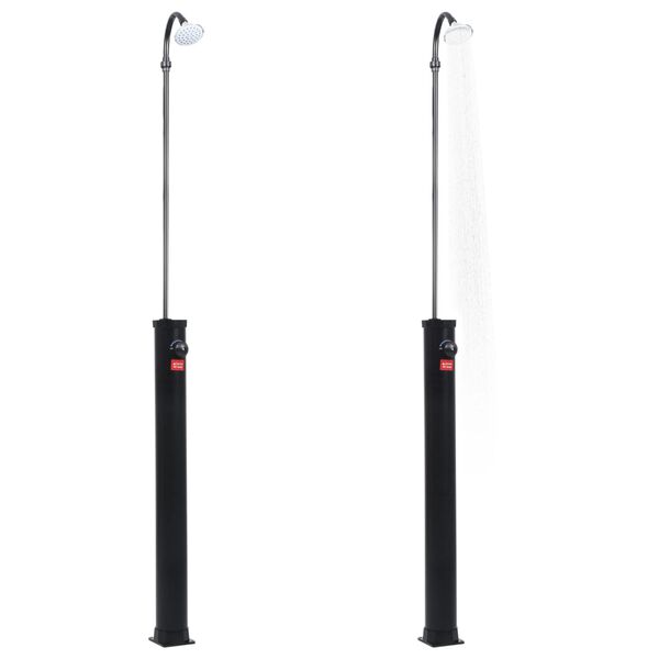 vidaXL Zahradní solární sprcha černá 215 cm 8 l