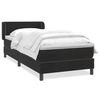 vidaXL Box spring postel s matrac&iacute; čern&aacute; 90x210 cm samet