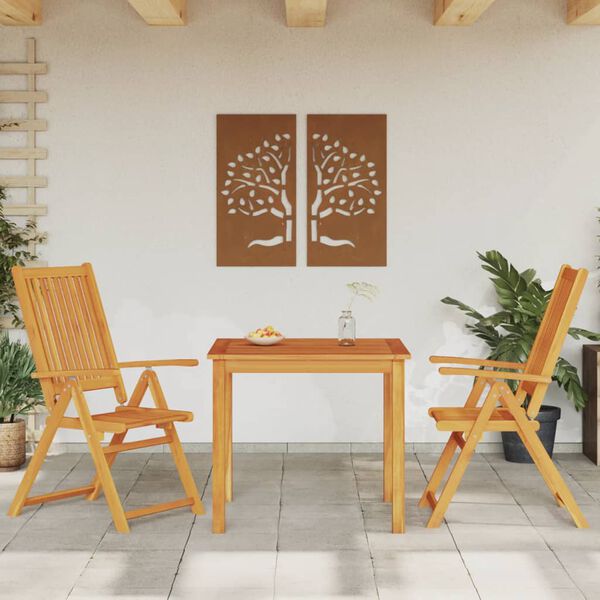 vidaXL 3d&iacute;ln&yacute; zahradn&iacute; j&iacute;deln&iacute; set 85x85x74 cm masivn&iacute; ak&aacute;ciov&eacute; dřevo