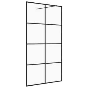 vidaXL Z&aacute;stěna do průchoz&iacute; sprchy čir&eacute; ESG sklo 115 x 195 cm čern&aacute;