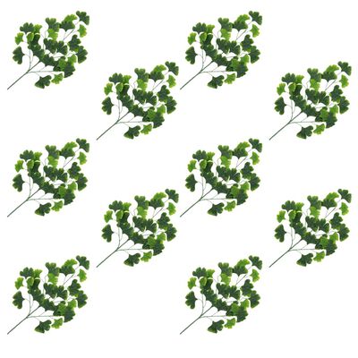 vidaXL Umělé listy ginko biloba 10 ks zelené 65 cm