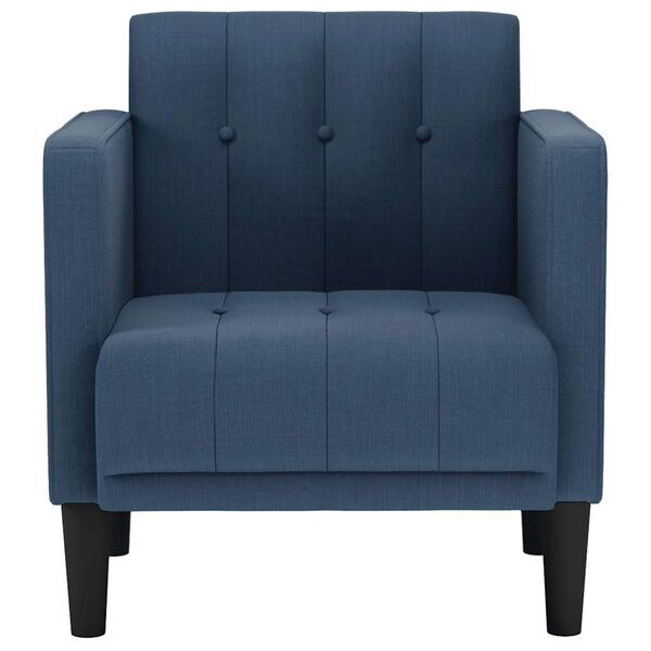 vidaXL Rozkl&aacute;dac&iacute; křeslo s područkami, modr&eacute;, 53 cm, l&aacute;tka