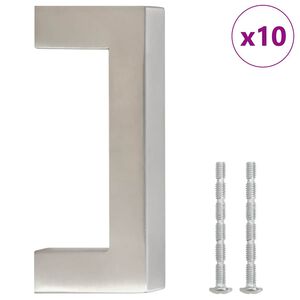 vidaXL N&aacute;bytkov&eacute; &uacute;chytky 10 ks stř&iacute;brn&eacute; 64 mm nerezov&aacute; ocel