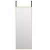vidaXL Zrcadlo na dveře zlat&eacute; 30 x 80 cm sklo a hlin&iacute;k