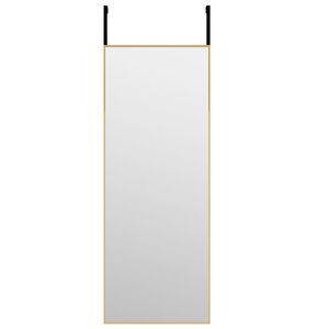 vidaXL Zrcadlo na dveře zlat&eacute; 30 x 80 cm sklo a hlin&iacute;k