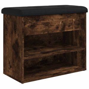 vidaXL Lavice s botn&iacute;kem kouřov&yacute; dub 62 x 32 x 50 cm kompozitn&iacute; dřevo