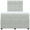 vidaXL Box spring postel s matrac&iacute; světle &scaron;ed&aacute; 120 x 200 cm samet