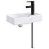 vidaXL Um&yacute;vadlo s bateri&iacute; a odpadem Matn&aacute; čern&aacute; 40,5 x 22,5 x 11,5 cm