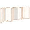 vidaXL Psí branka s dvířky, skládací, 6 panelů, 300 cm, topolové dřevo