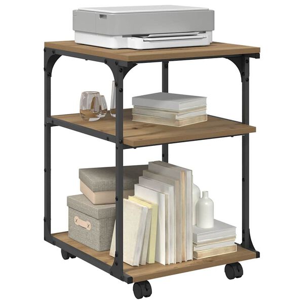 vidaXL Stojan na tisk&aacute;rnu Artisanov&yacute; dub 43 x 48 x 64 cm