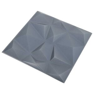 vidaXL N&aacute;stěnn&eacute; panely 24 pcs Diamantov&aacute; &scaron;ed&aacute; 50 x 50 cm XPS pěna