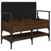 vidaXL Lavice s botníkem hnědý dub 85,5x42x57,5 cm kompozitní dřevo