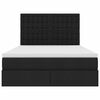 vidaXL Postel s &uacute;ložn&yacute;m prostorem a matrac&iacute; s čelo Čern&aacute; 140 x 190 cm