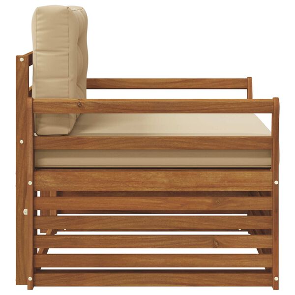 vidaXL Venkovn&iacute; pohovkov&aacute; souprava Masivn&iacute; ak&aacute;ciov&eacute; dřevo a polyester