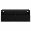 vidaXL TV wall cabinet Černý dub 80 x 30 x 30 cm kompozitní dřevo