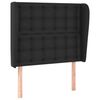 vidaXL Čelo postele typu u&scaron;&aacute;k čern&eacute; 103x23x118/128 cm uměl&aacute; kůže